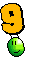 Buchstaben 9 Smiley – Buchstaben - Zahlen